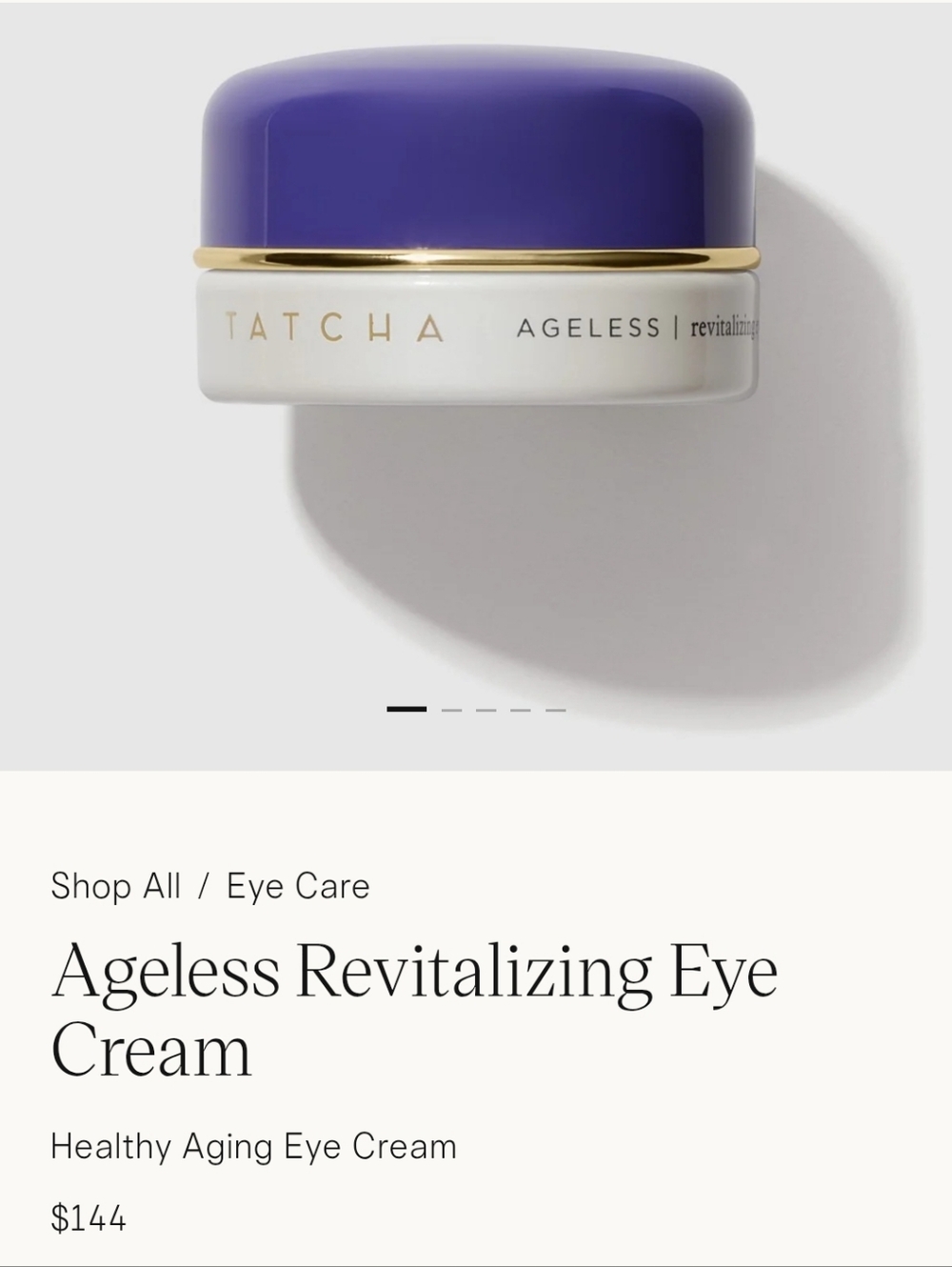 Tatcha Ageless Revitalizing Eye Cream
